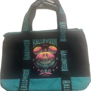 Halloween DisneyThemed Black and Teal Tote Bag